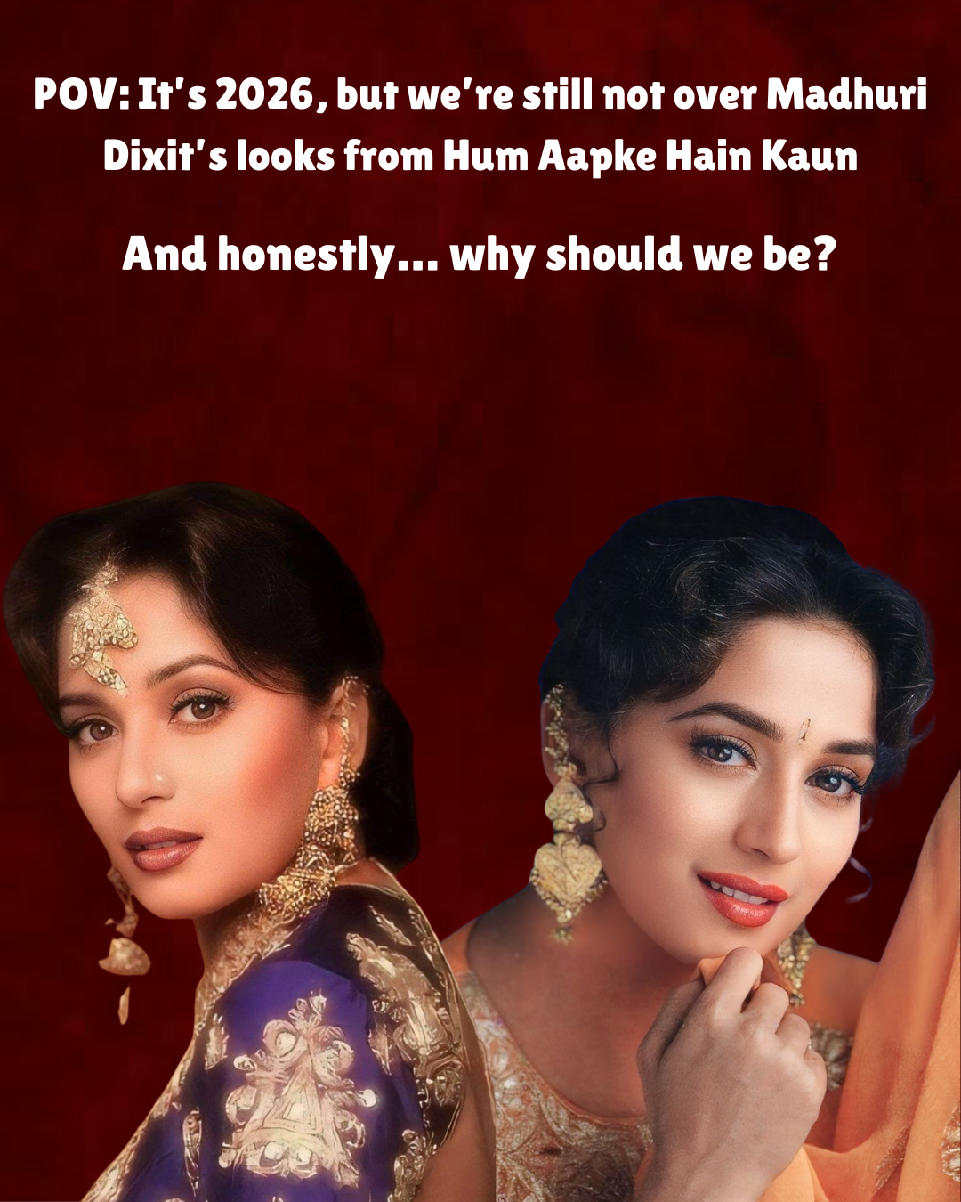 Why Madhuri Dixit’s Hum Aapke Hain Koun Jewellery Looks Still Define Indian Wedding Style in 2026