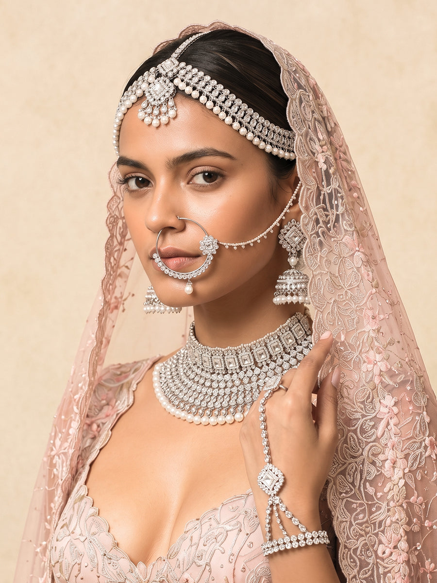 Akansha Bridal Set-Silver