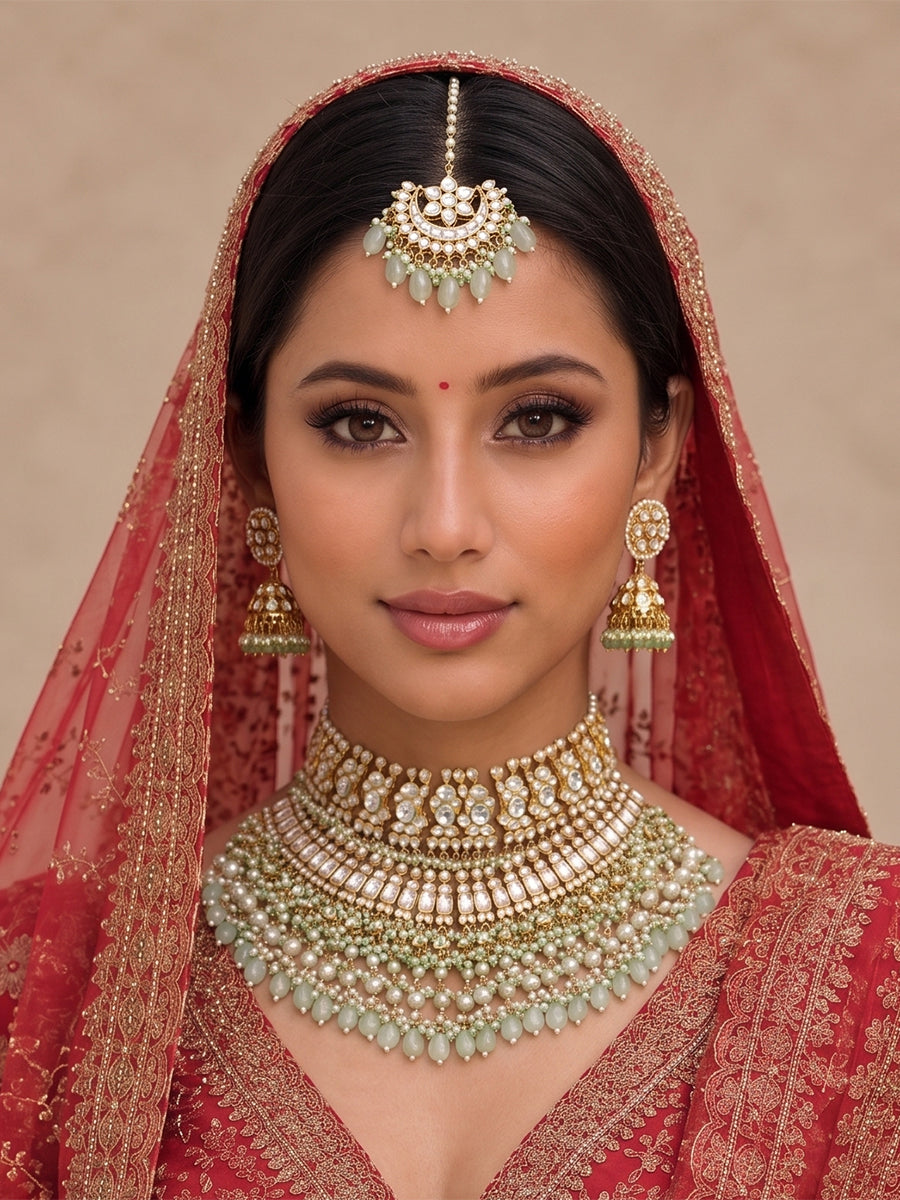 Meera Bridal Set-Mint Green