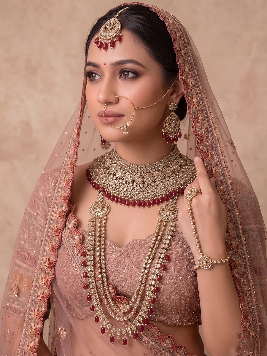 Mahira Bridal Set-Maroon