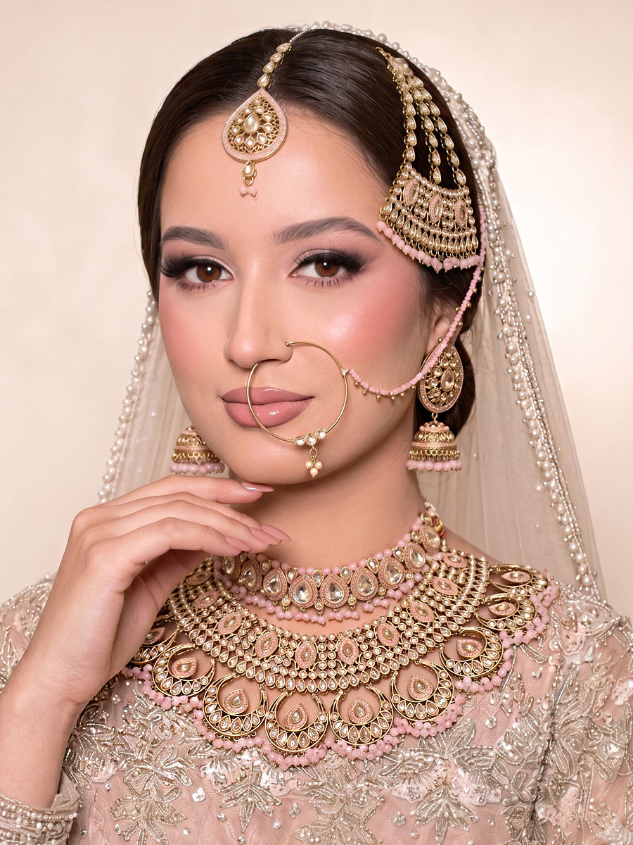 Harshita Bridal Set-Pastel Pink