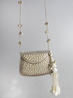 Dhwani Micro Clutch Bag-Silver