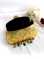 Anshula Metal Clutch Bag-Gold