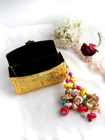 Amaya Metal Clutch Bag-Gold