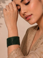 Sia Bangle Set-Dark Green