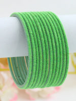 Dhaani Bangle Set-Parrot Green