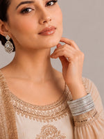 Chamak Bangle Set-Antique Silver