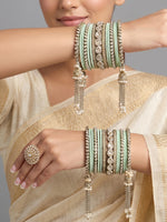 Avantika Bangle Set / Stack-Mint Green