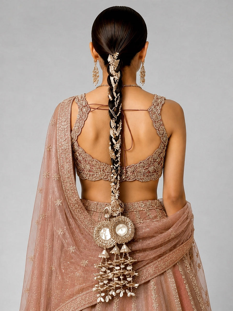 Simran Paranda / Parandi Hair  Accessories - Rose  Gold
