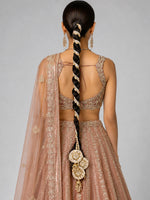 Nargis Warp Paranda for Short Hair Handmade Indian Parandi for Mehndi Functions-Gold