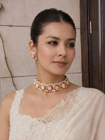 Nidhika Necklace Set - Hot Pink
