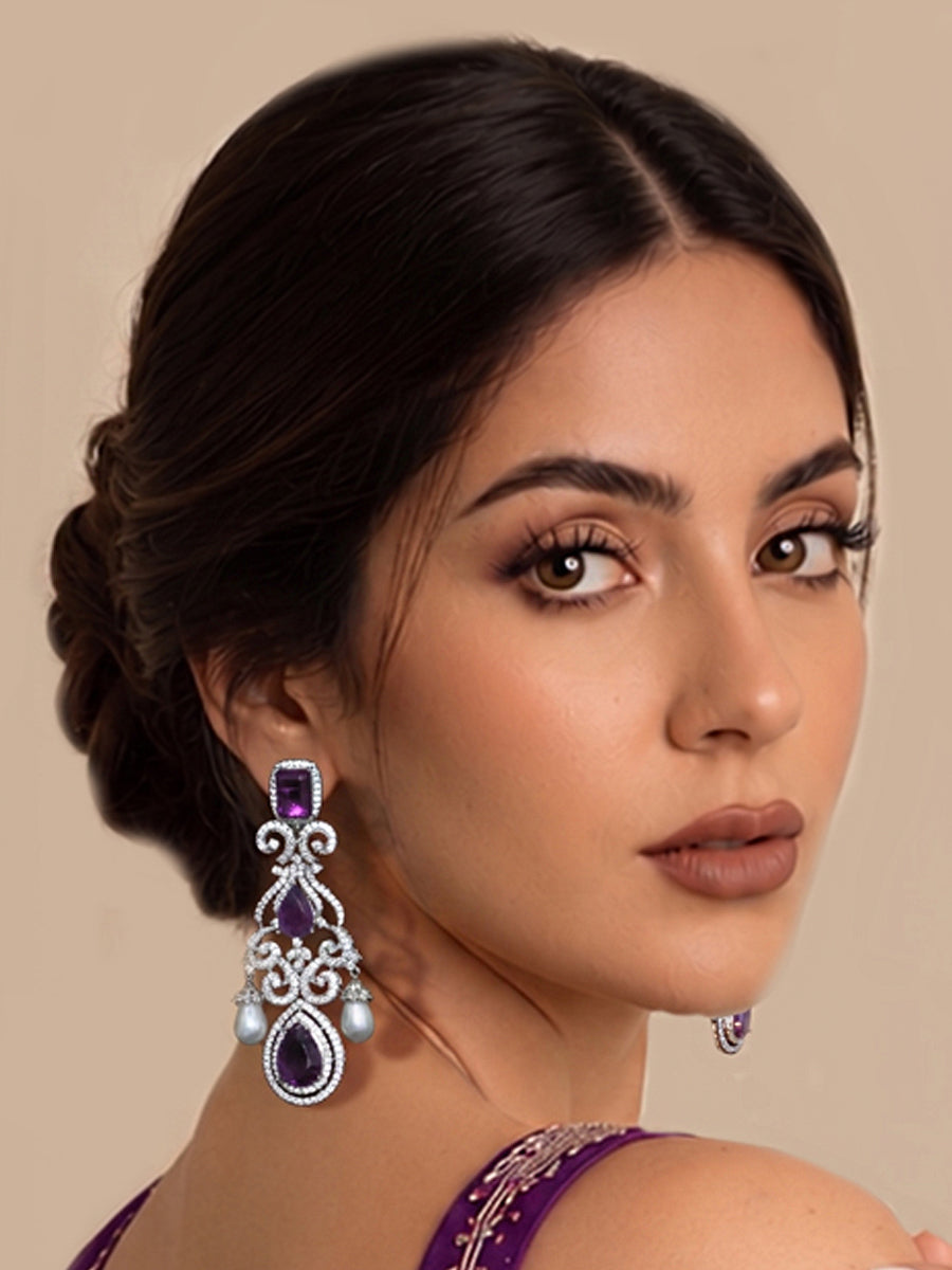 Miami Earrings-Purple