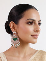 Sheel Earrings - Silver / Green