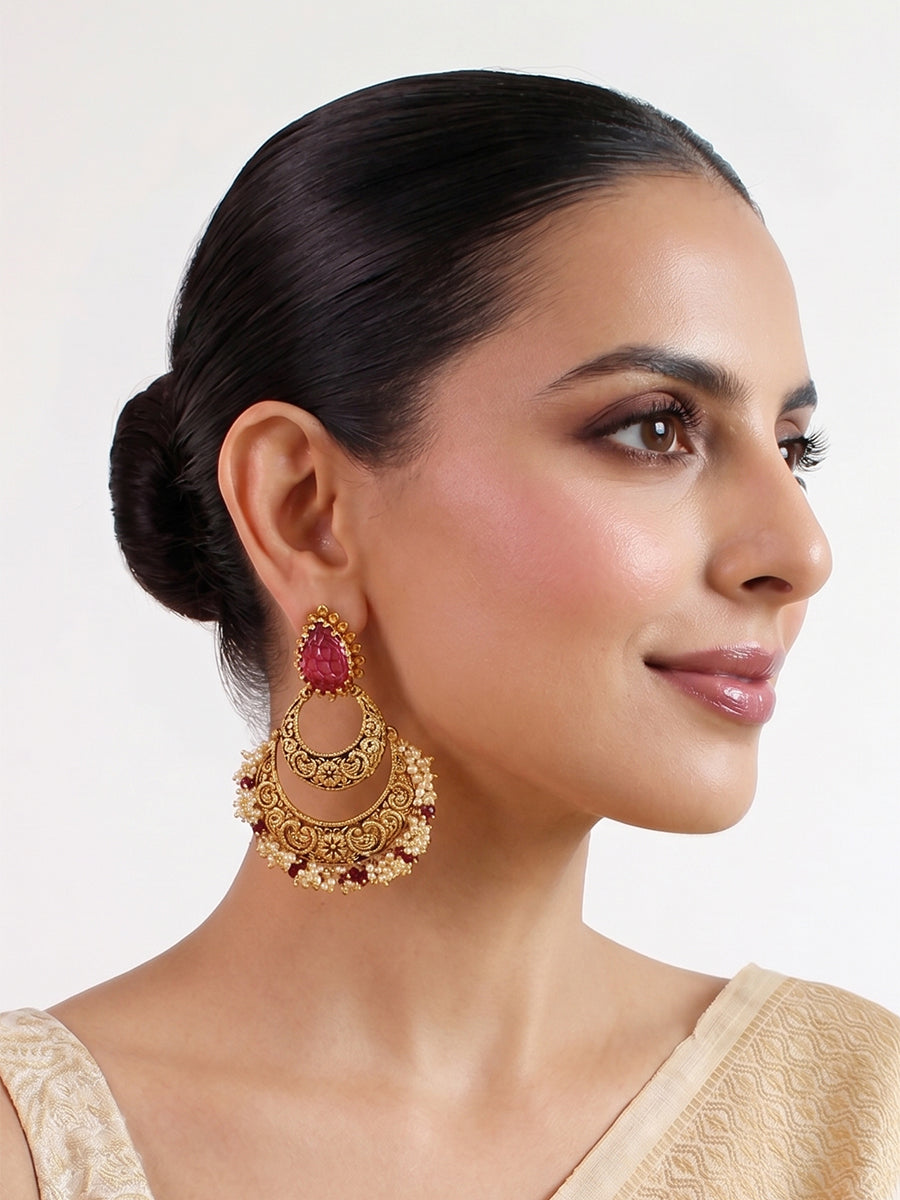 Shiza Earrings-Hot Pink