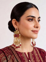 Ubika Earrings - maroon