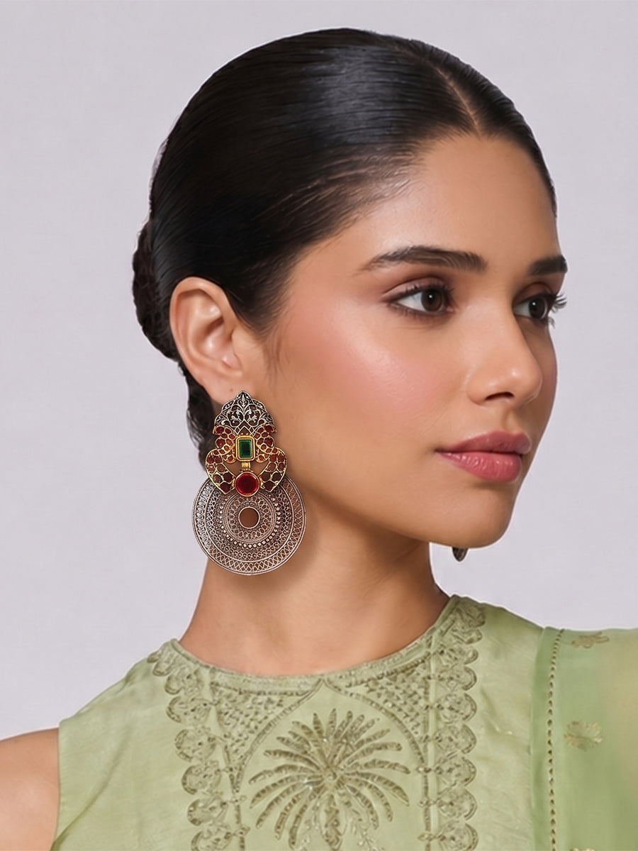 Nikisha Earrings-Pink/Green