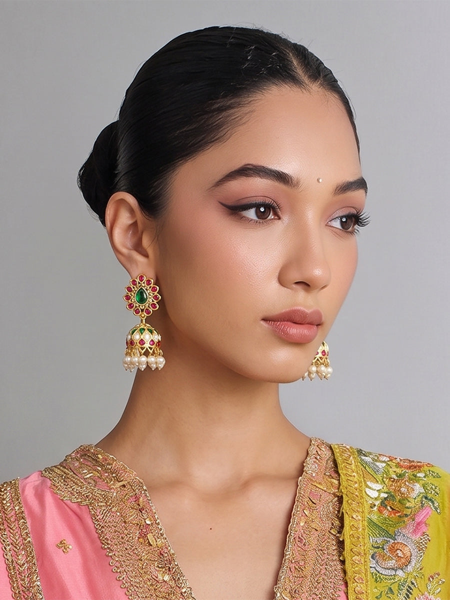 Tanishi Jhumki Earrings MULTICOLOR