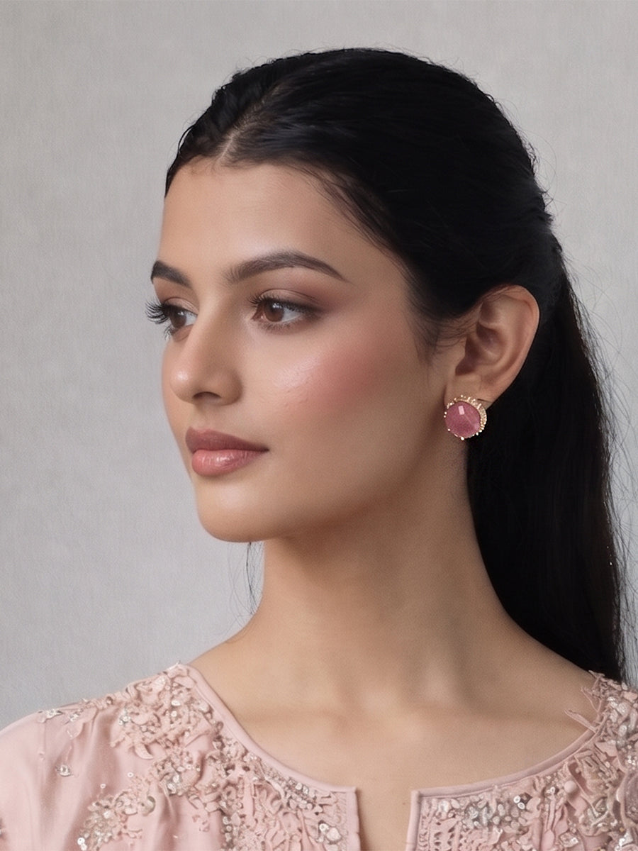Morgan Stud Earrings - pastel Pink