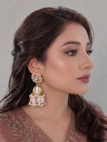 Ishvi Jhumki Earrings-Ivory