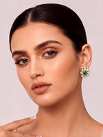 Irika Stud Earrings -Green
