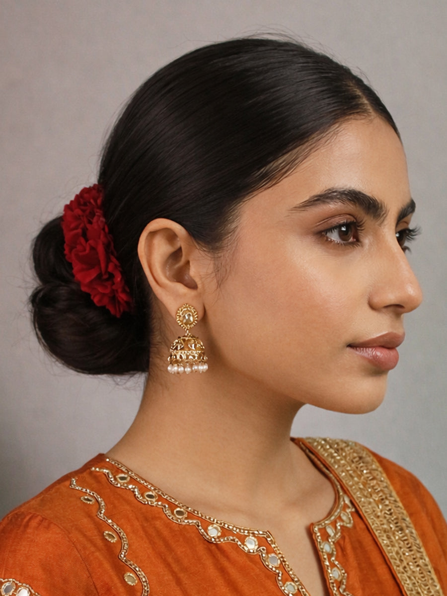 Lavika Jhumki Earrings-Gold