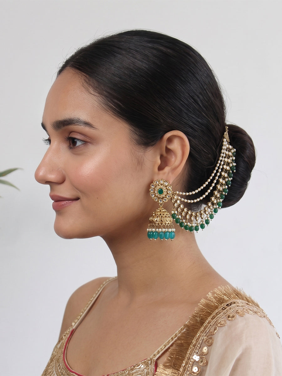 Shahin Ear Chain / Kaanchain-Green