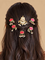 Shikha Bun & Braid Hair Accessory-Hot Pink