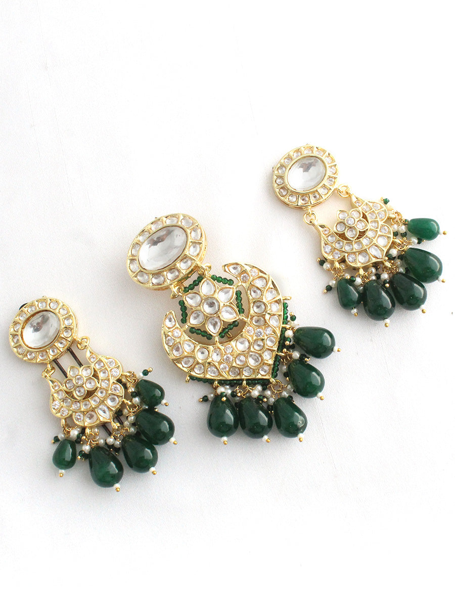Shivika Bun & Braid Hair Accessory-Green