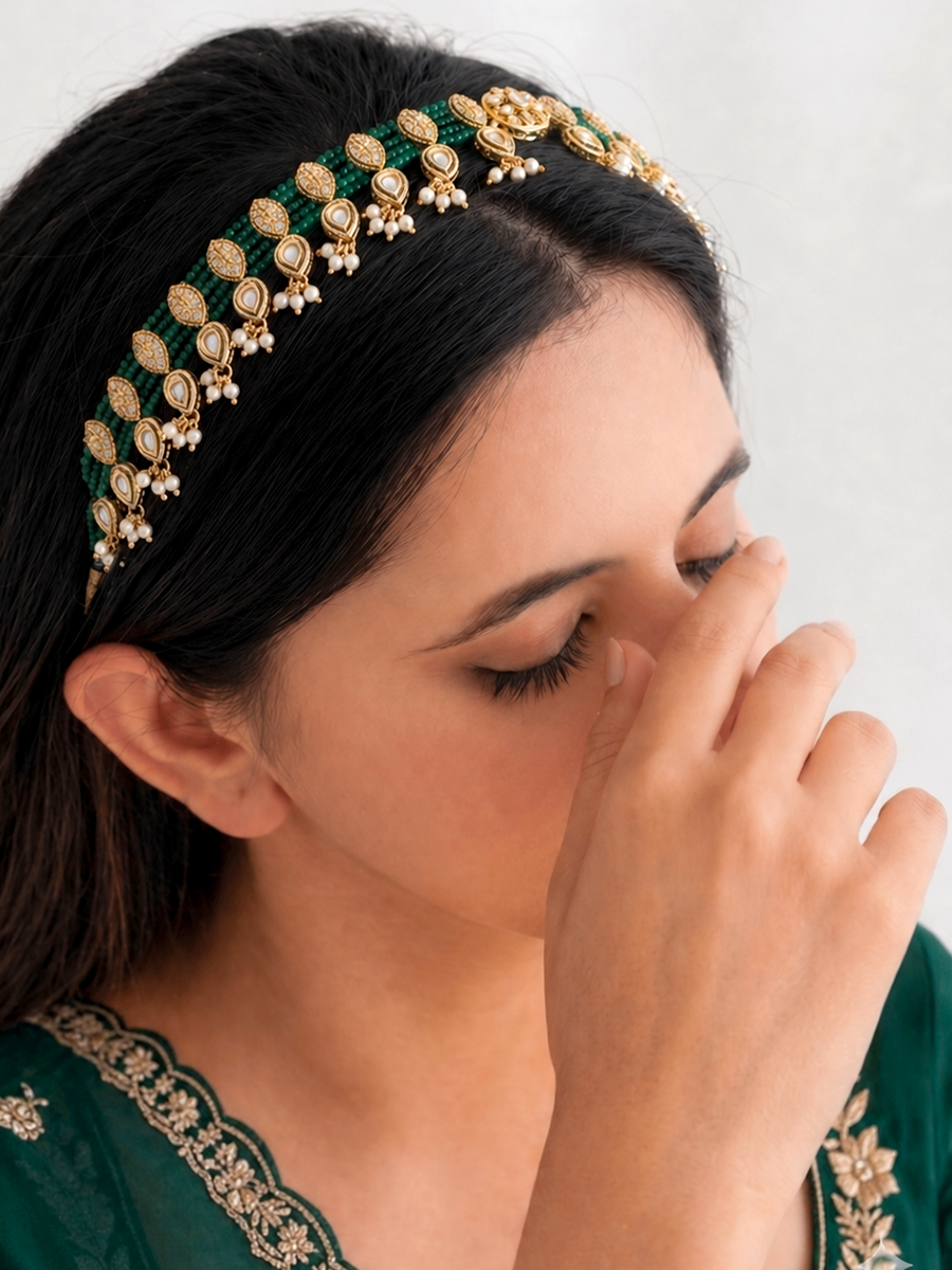 Aadhya Sheeshphool Mathapatti-Green