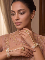 Nivedita Hand Harness/Bracelet-Pearl