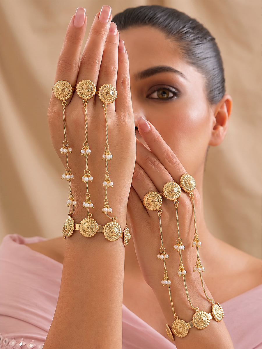Amishi Hand Harness / Bracelet-Gold