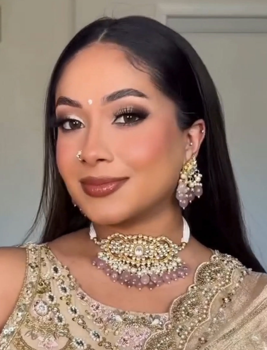 Pratyusha Necklace Set-purple