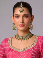 Anwesha Necklace Set-Green