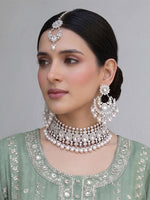 Akansha Necklace Set-Silver
