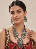 Alvina Long Necklace Set-Multicolor