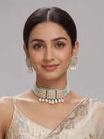 Ruhi Necklace Set-Mint Green
