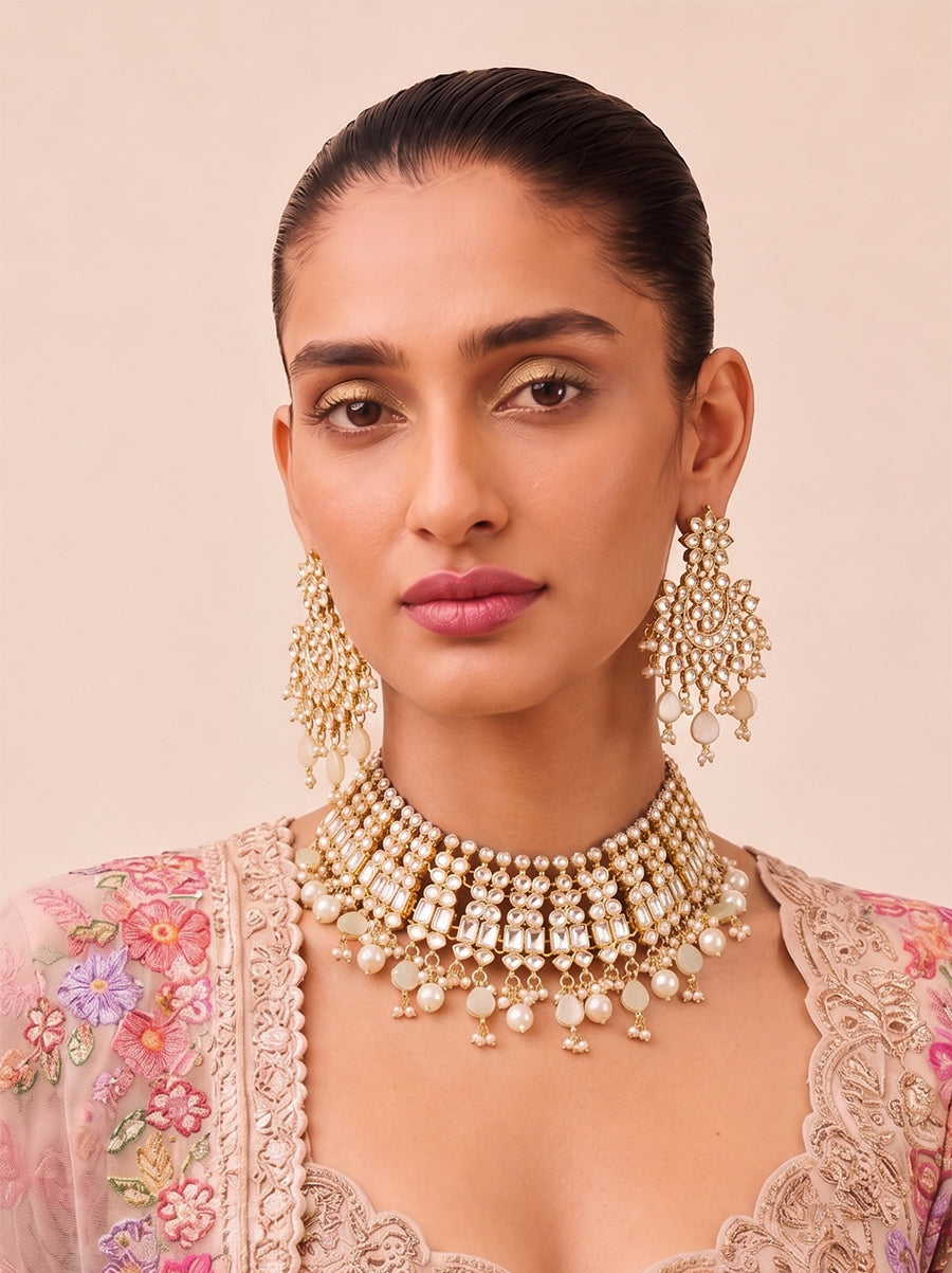 Gautami Necklace Set-Pearl 