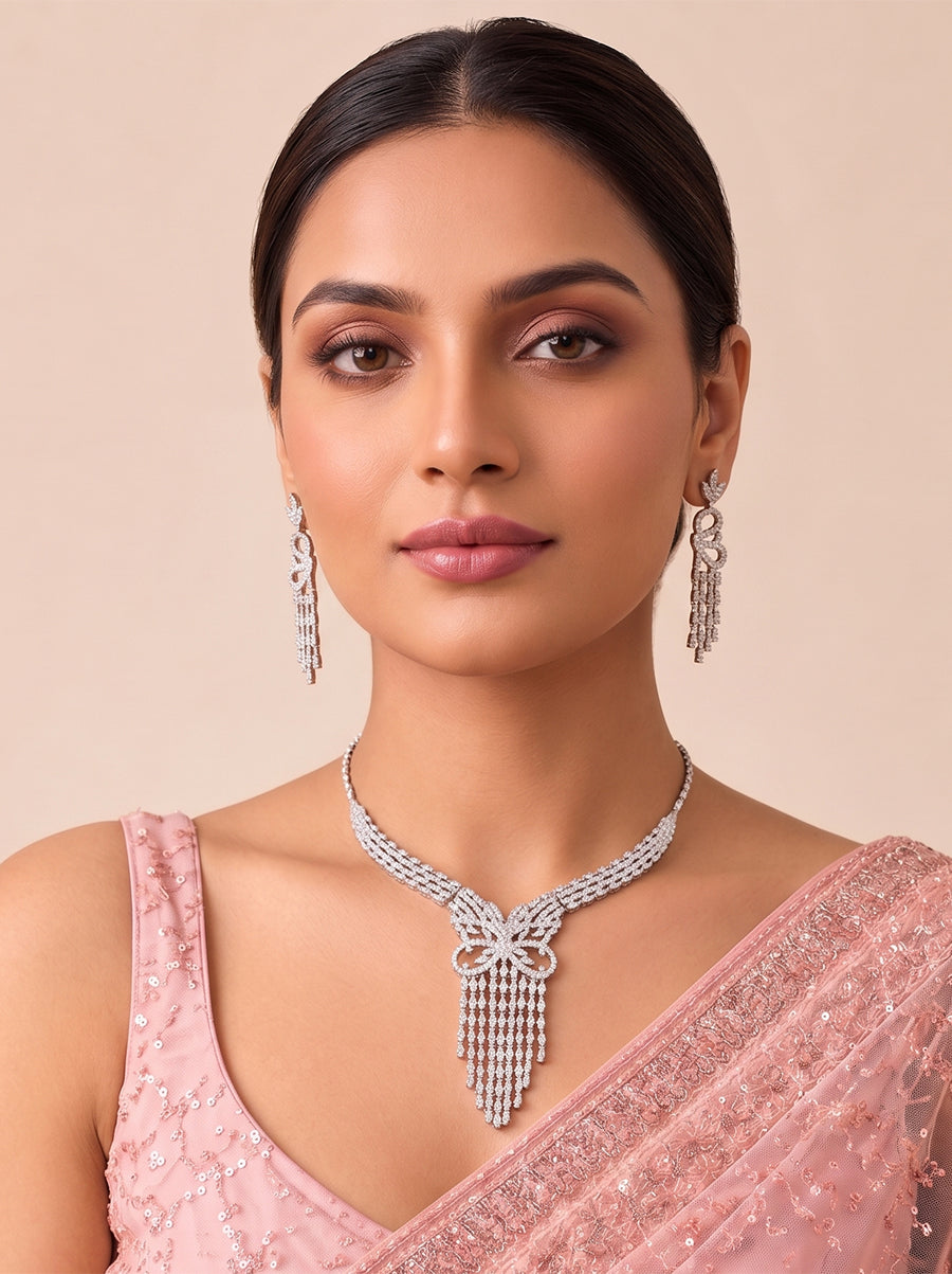 Elisha Necklace Set - Silver