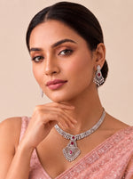 Alizeh Necklace Set - Maroon