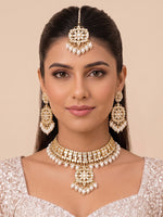Vartika Bib Necklace Set - Ivory