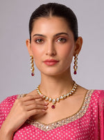 Mahi Necklace Set-Maroon