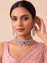 Amsterdam Necklace Set-Maroon