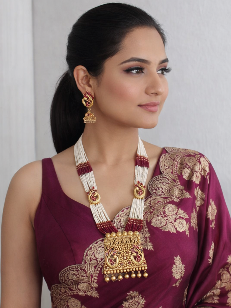 Aadhaya Pendant Necklace Set