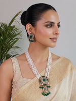 Ubika Long Necklace Set-Green
