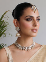 Sneha Bib Necklace Set - gold