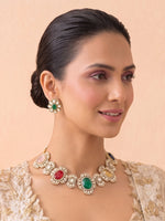 Udaipur Bib Necklace Set-Multicolor