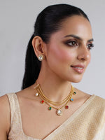 Pravya Layered Necklace Set-Multicolor
