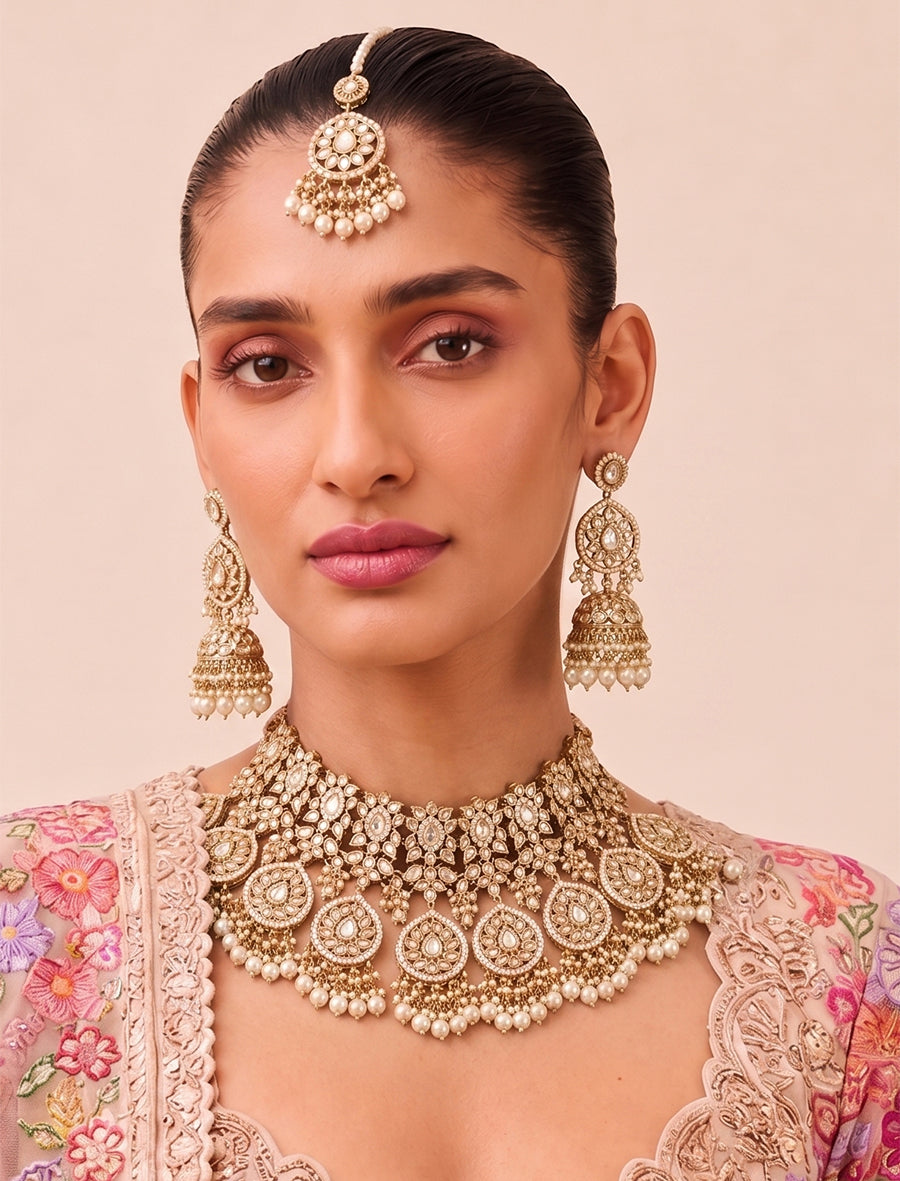 Minisha Necklace Set - white
