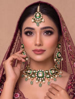 Shiza Choker Necklace Set-Green