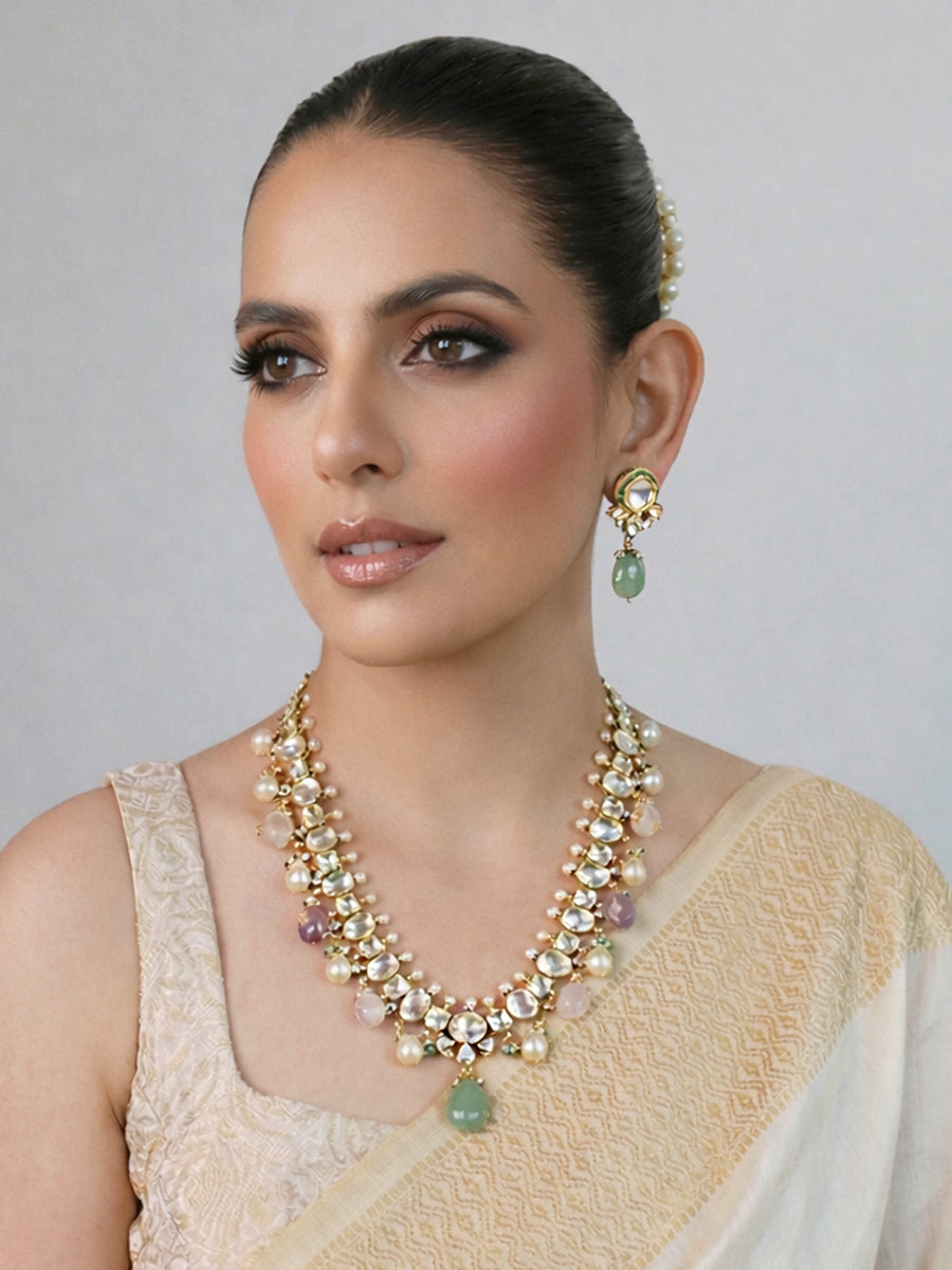 Utkarsha Necklace Set-Multicolor